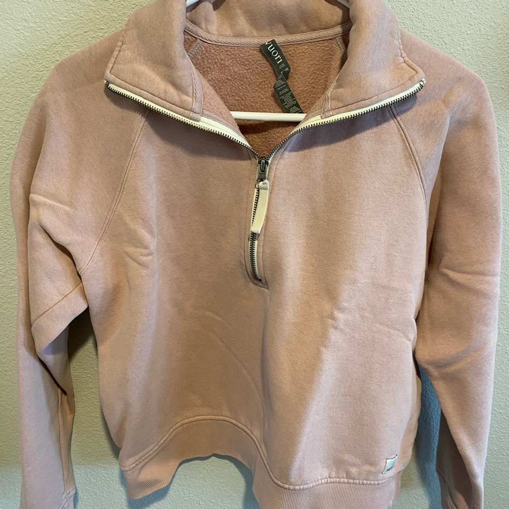 Vuori Pink Half-Zip Sweatshirt